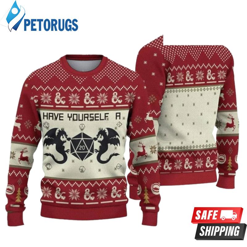 Have Yourself a Dungeons And Dragons Ugly Christmas Sweaters