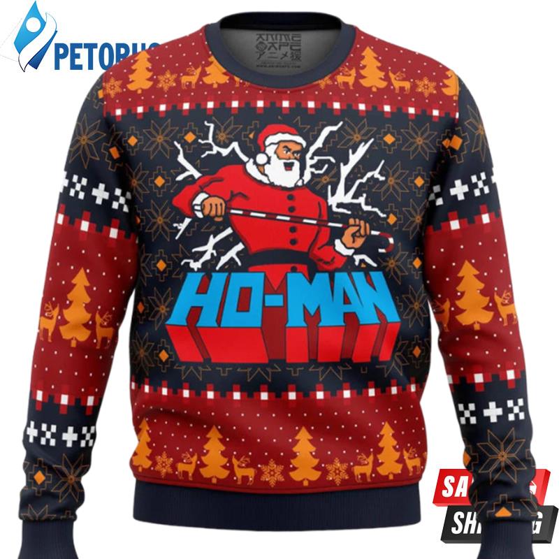 Ho-Man Santa Claus Ugly Christmas Sweaters