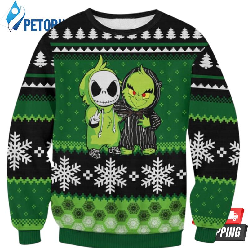 Jack Skellington And Grinch Best Friends Ugly Christmas Sweaters