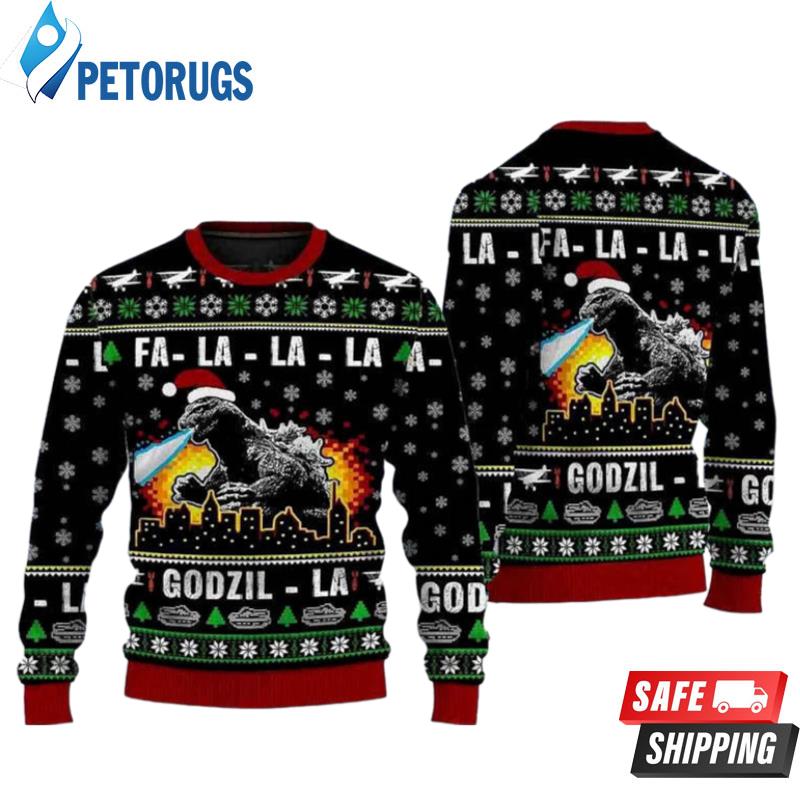 Japanese Monster Godzilla Ugly Christmas Sweaters