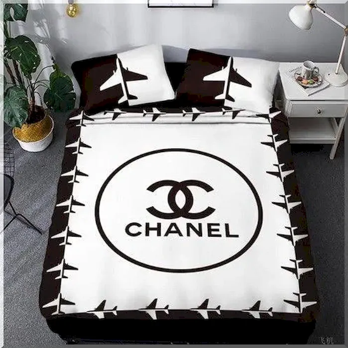 Logo Coco Chanel Air Plane Bedding Set