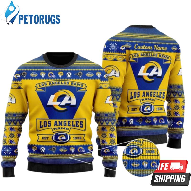 Los Angeles Rams Est 1936 Personalized Ugly Christmas Sweaters