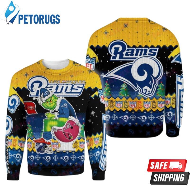 Los Angeles Rams Grinch Toilet Ugly Christmas Sweaters