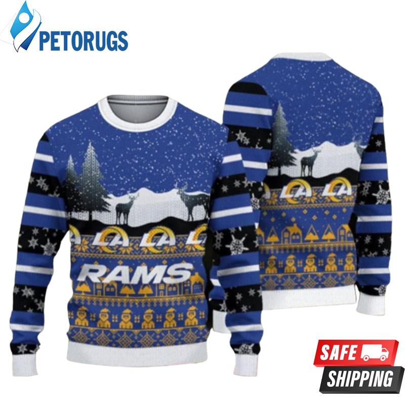 Los Angeles Rams Reindeers Pattern Ugly Christmas Sweaters