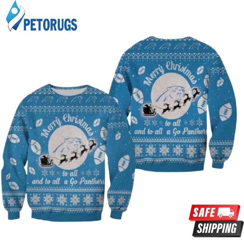 Merry Christmas To All Carolina Panthers Ugly Christmas Sweaters