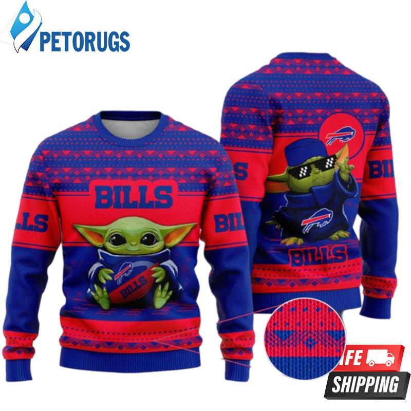 New Nfl Baby Yoda Buffalo Bills Best Ugly Christmas Sweaters