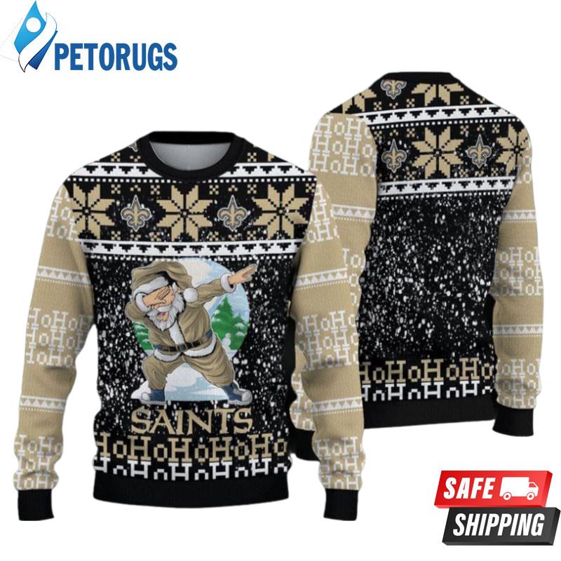 New Orleans Saints Christmas Santa Claus Ugly Christmas Sweaters