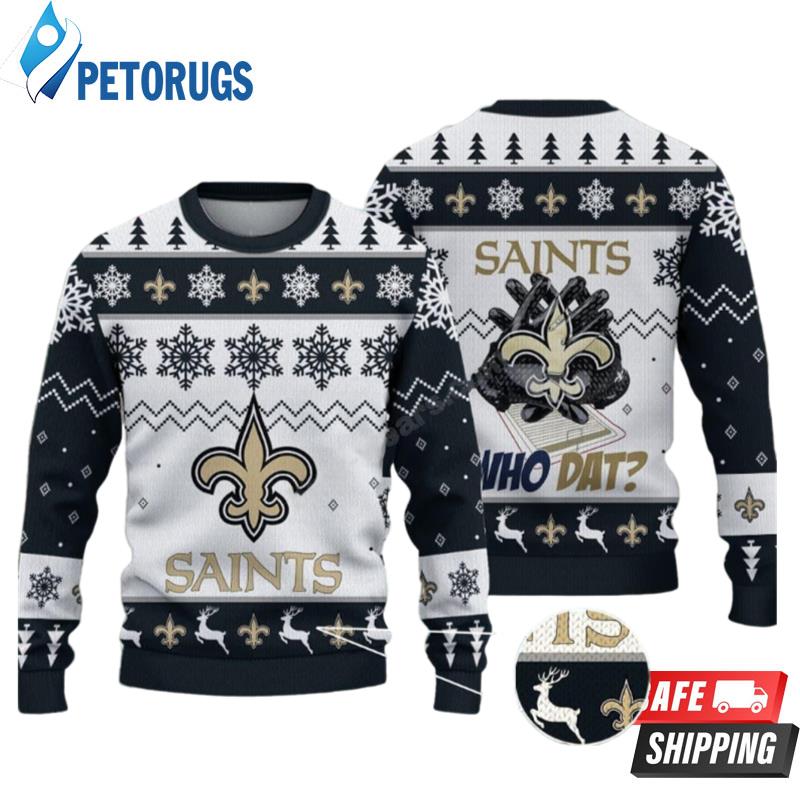 New Orleans Saints Nfl Big Logo Ugly Christmas Sweaters