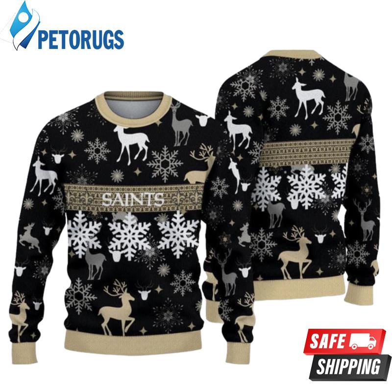 New Orleans Saints Pattern Ugly Christmas Sweaters