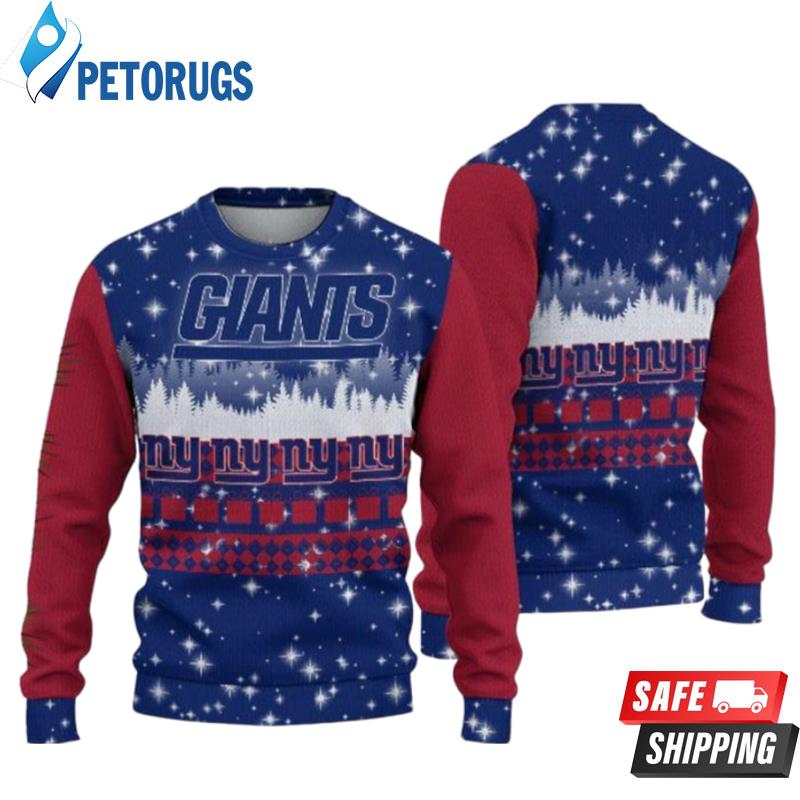New York Giants Christmas Forest Ugly Christmas Sweaters