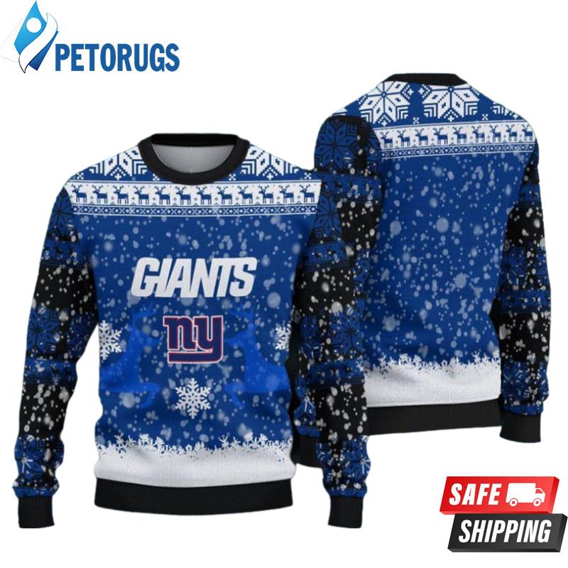New York Giants Fans Snowstorm  Parttern Ugly Christmas Sweaters