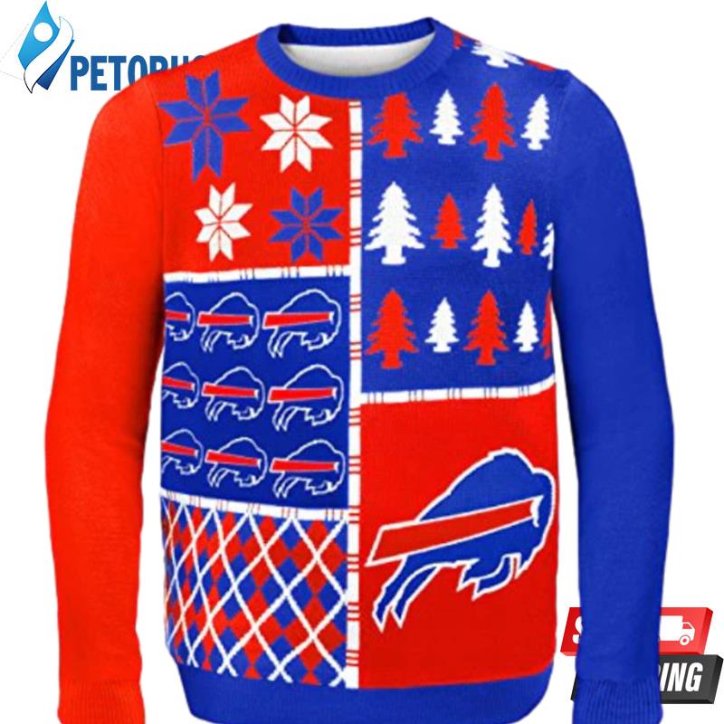 Nfl Buffalo Bills Busy Block Ugly Christmas Sweaters