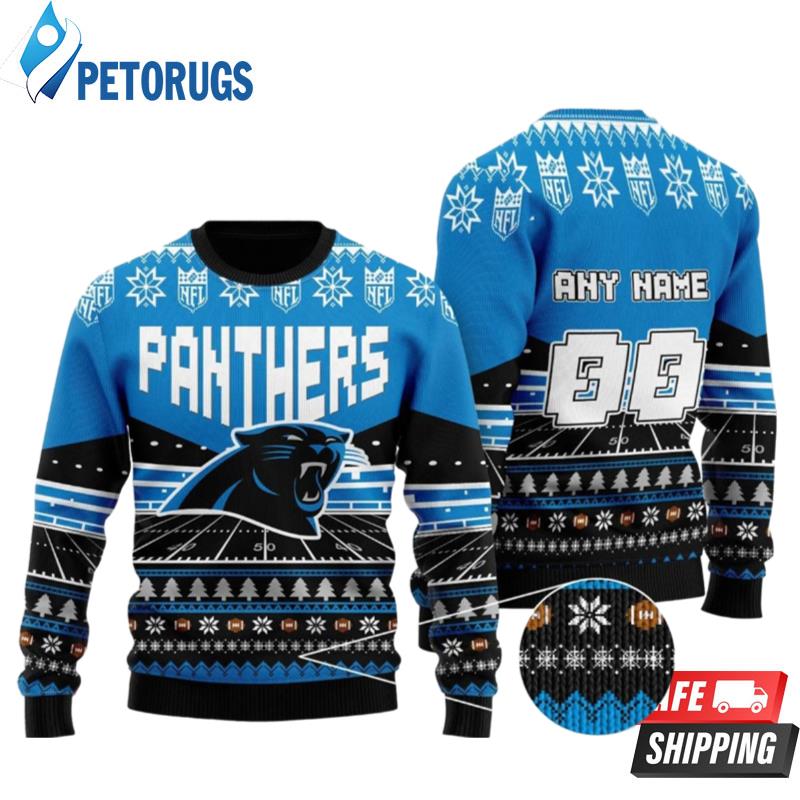 Nfl Carolina Panthers Personalized Ugly Christmas Sweaters