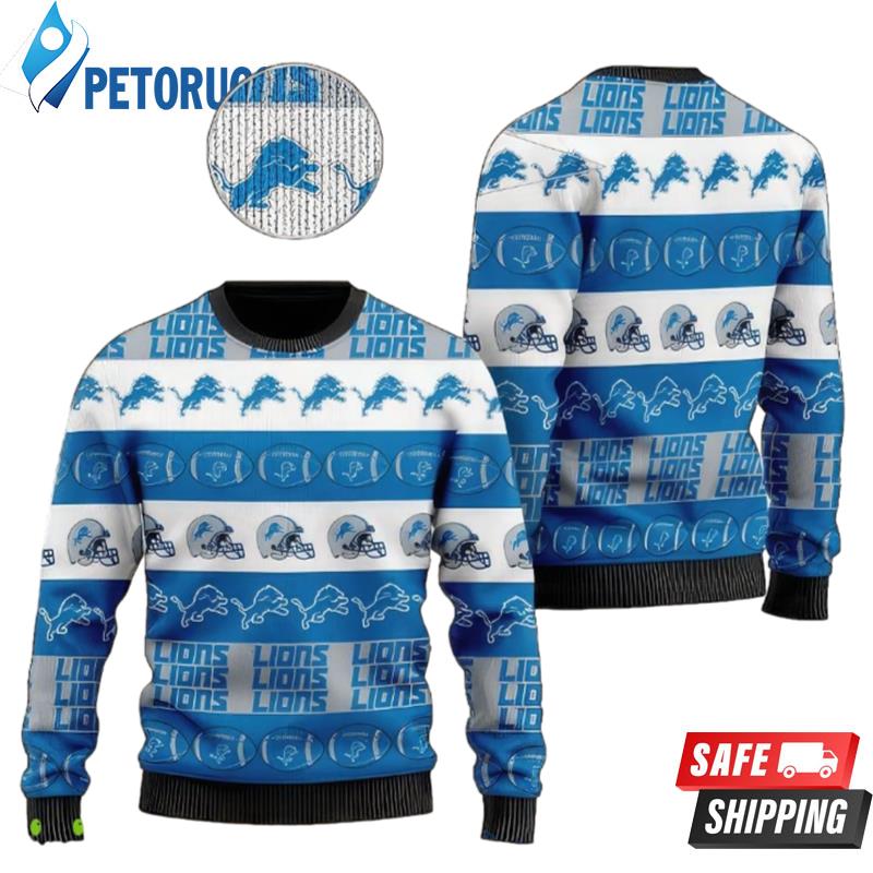 Nfl Detroit Lions Christmas Parttern Ugly Christmas Sweaters