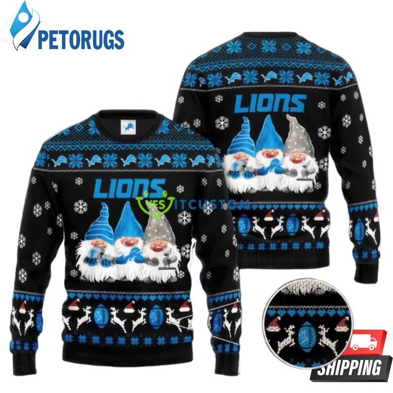 Nfl Detroit Lions Gnome Ugly Christmas Sweaters