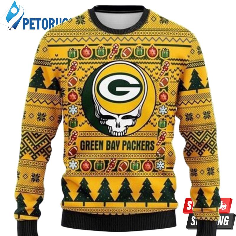 Nfl Green Bay Packers Greatful Dead Ugly Christmas Sweaters