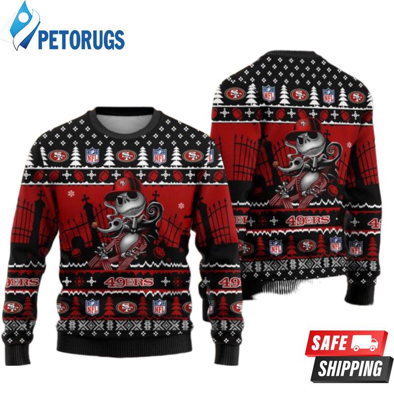Nfl Jack Skellington San Francisco 49Ers Ugly Christmas Sweaters