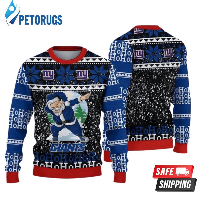 Nfl New York Giants Santa Claus Ho Ho Ho Ugly Christmas Sweaters