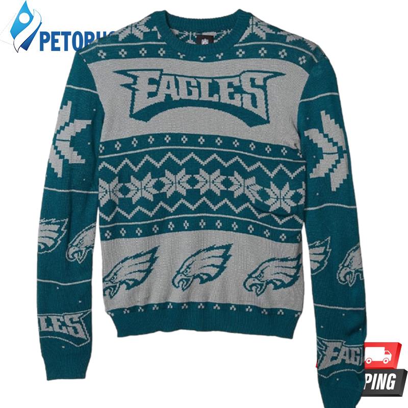 Nfl Philadelphia Eagles Big Snowflake Ugly Christmas Sweaters