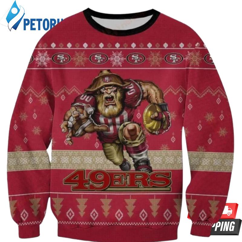 Nfl San Francisco 49Ers Players Mascot Ugly Christmas Sweaters