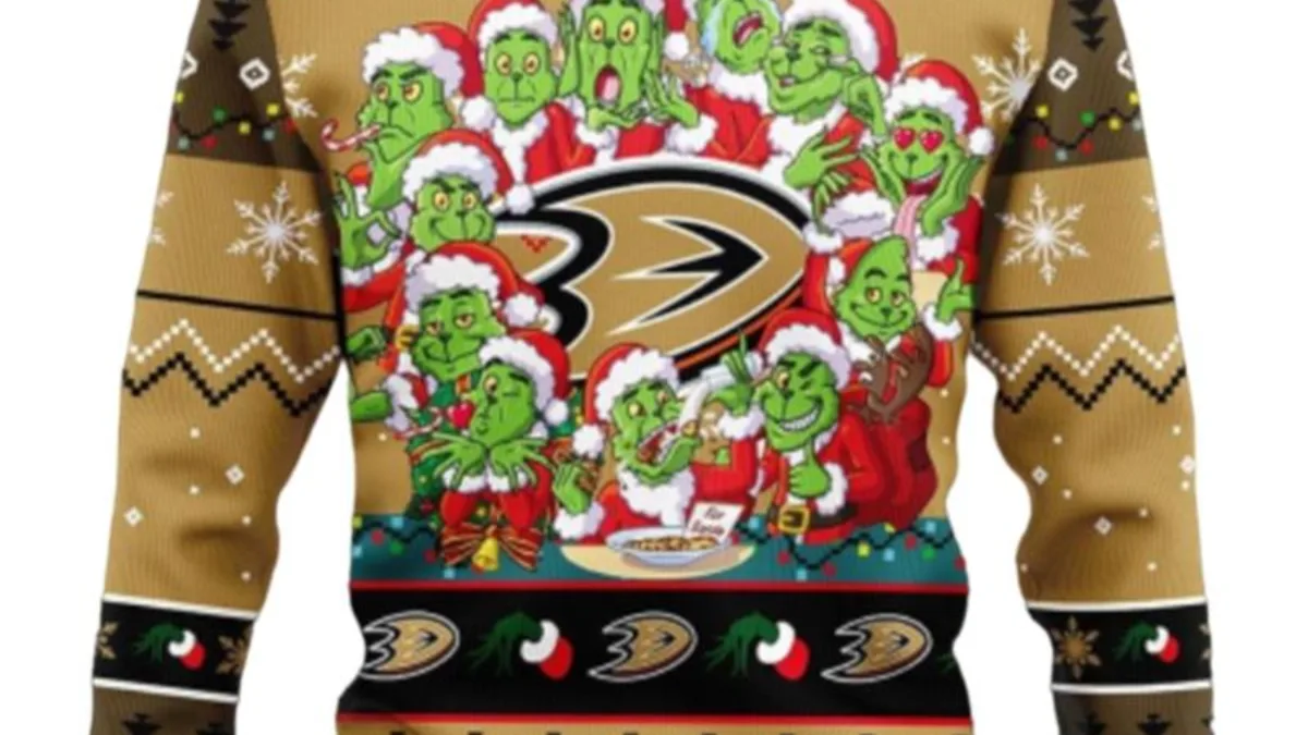 This year's ugly Christmas Sweater : r/AnaheimDucks