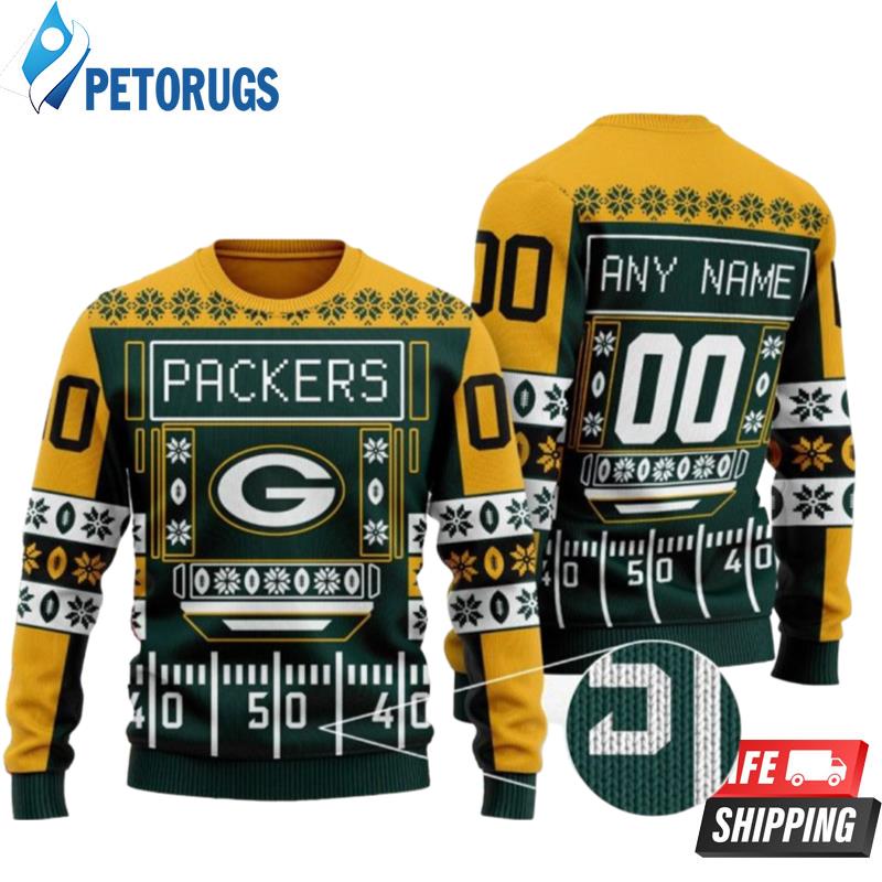 Personalized Green Bay Packers Ugly Christmas Sweaters
