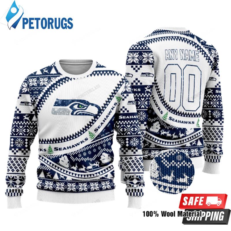 Personalized Nfl Seattle Seahawks Custom Ugly Christmas Sweaters