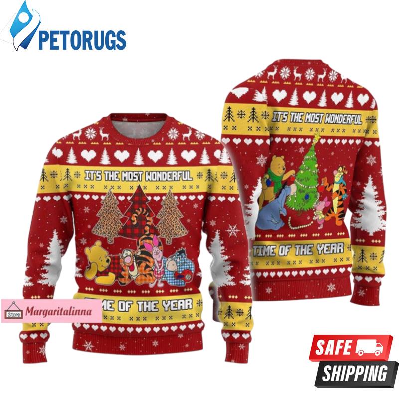 Pooh And Friends Holiday Its The Most Wonderful Christmas Ugly Christmas Sweaters