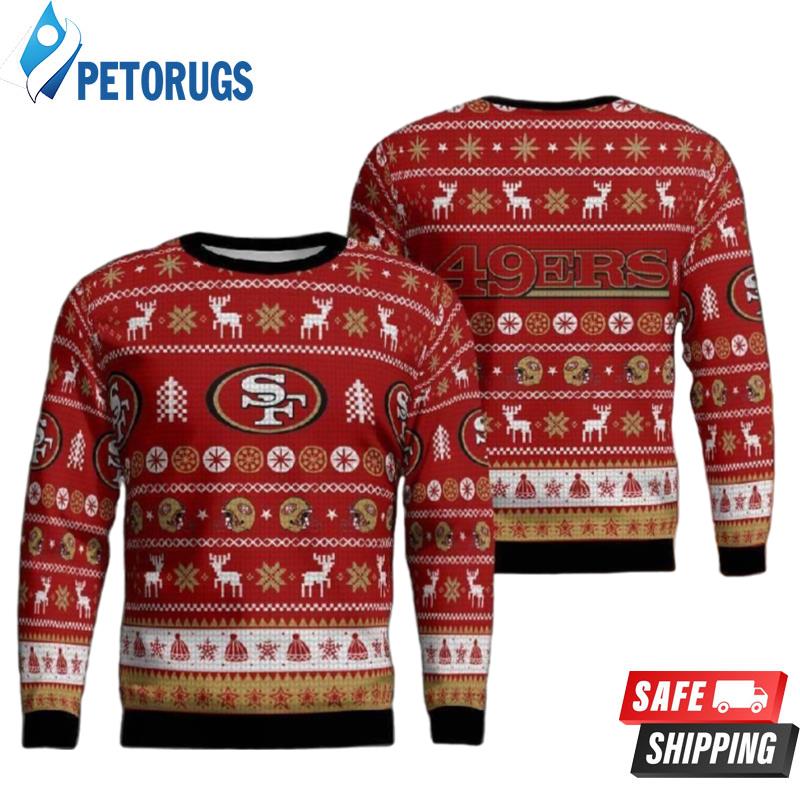 San Francisco 49Ers Reindeers Parttern Ugly Christmas Sweaters