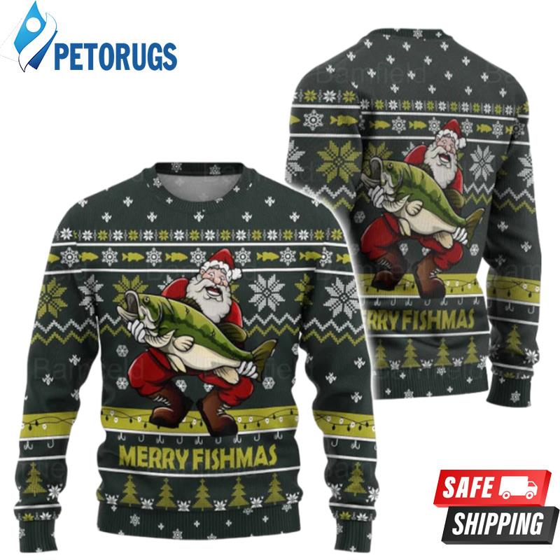 Fishing Ugly Christmas Sweater - Peto Rugs