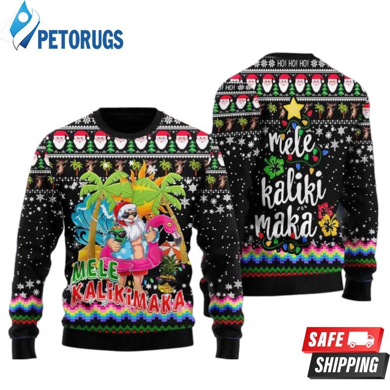Santa Claus Mele Kalikimaka Ugly Christmas Sweaters