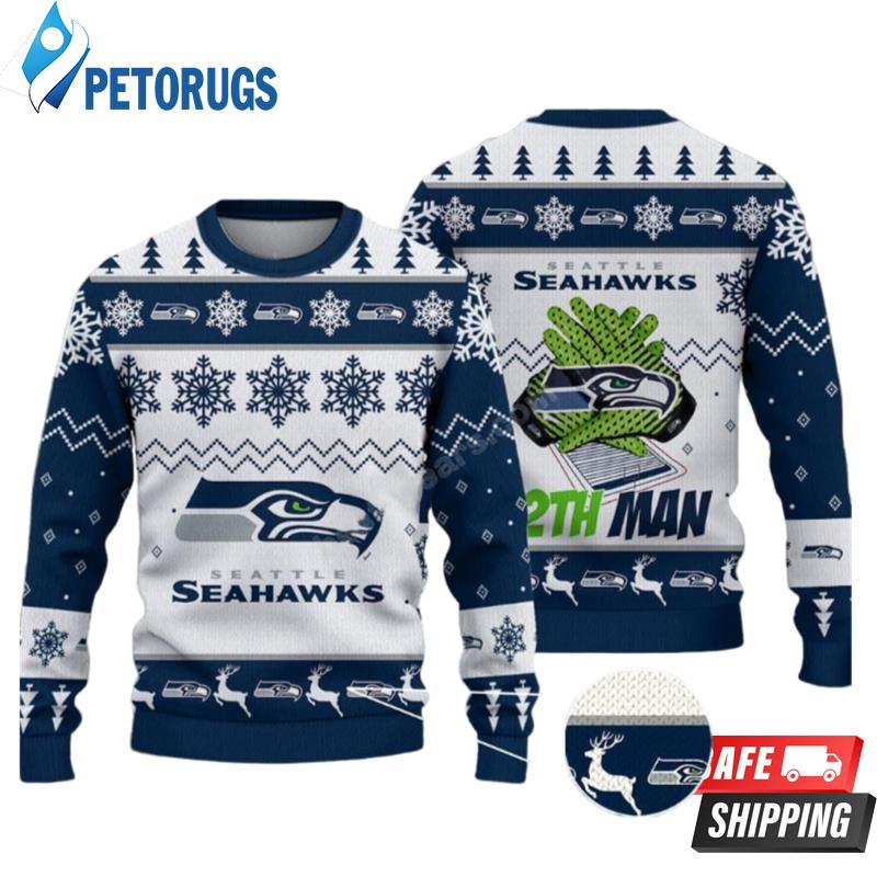 Seattle Seahawks Nfl Big Logo Ugly Christmas Sweaters