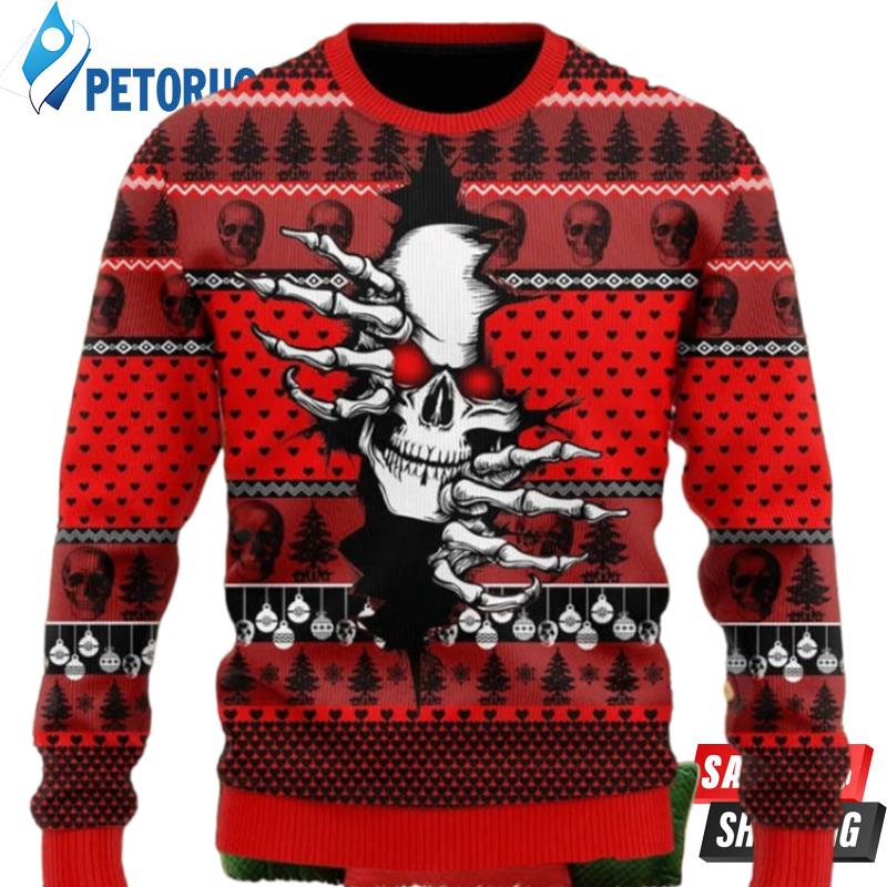 Skull Hand Ugly Christmas Sweaters