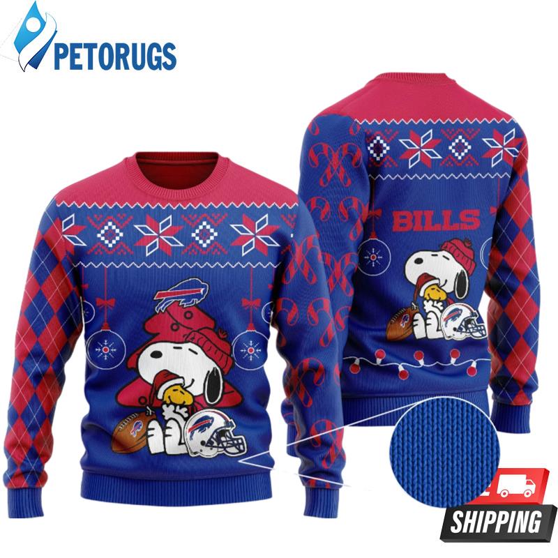 Snoopy And Woodstock Buffalo Bills Christmas Ugly Christmas Sweaters