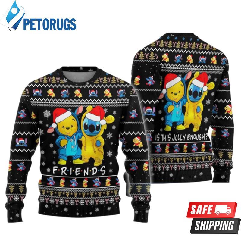 Stitch And Pooh Best Friends Ugly Christmas Sweaters