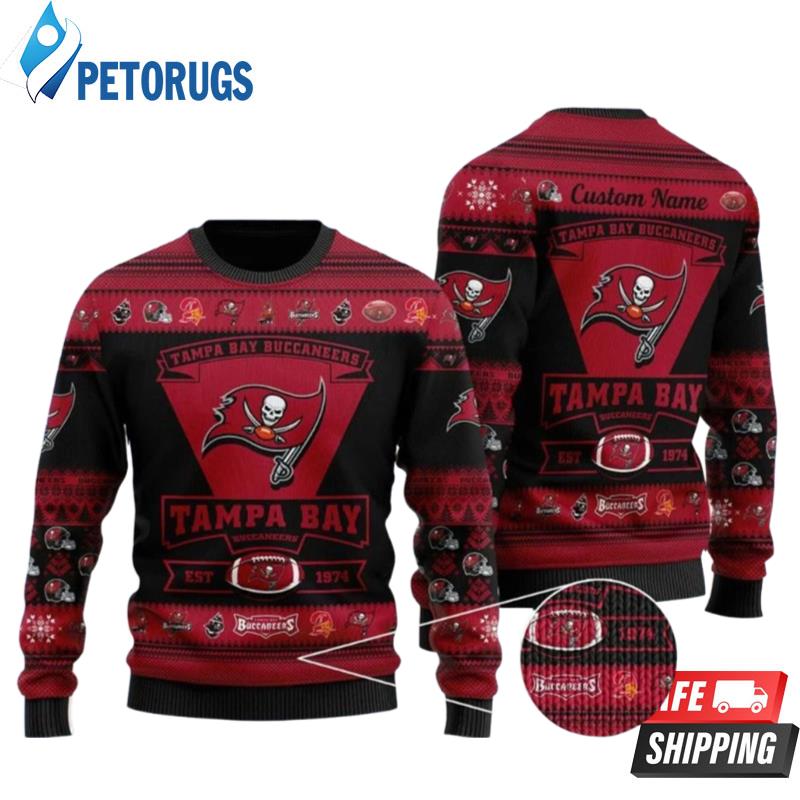 Tampa Bay Buccaneers Personalized EST 1974 Ugly Christmas Sweaters