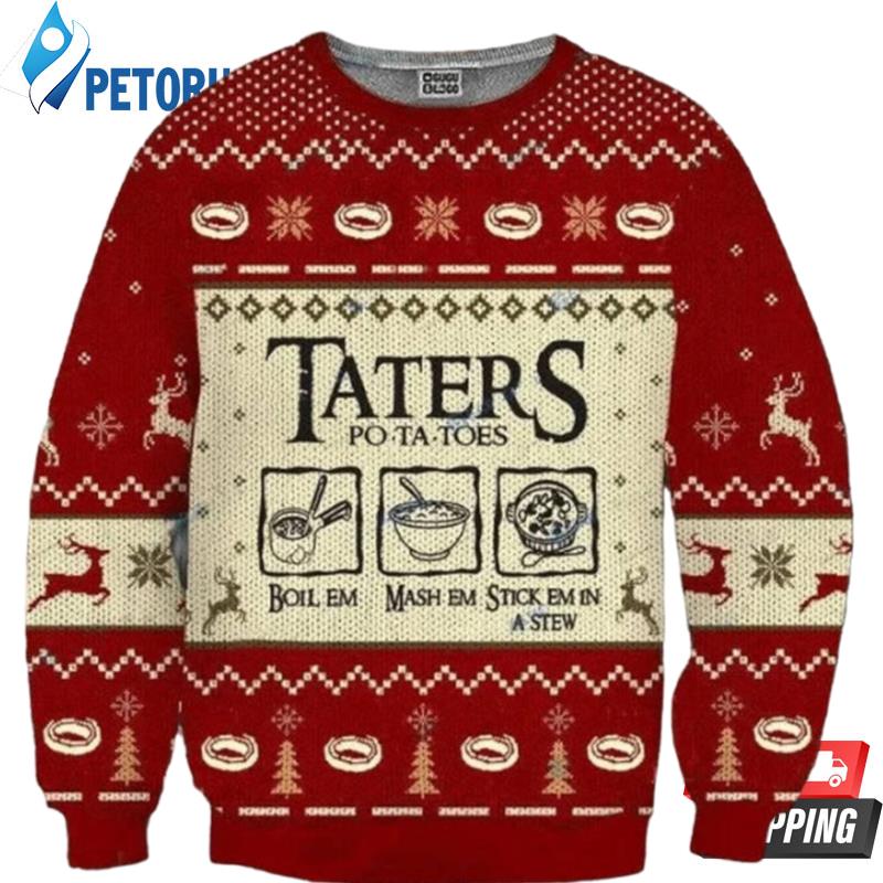 Taters Potatoes Ugly Christmas Sweaters