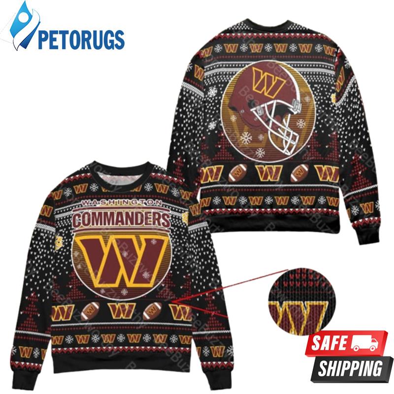 Washington Commanders Big Logo Ugly Christmas Sweaters
