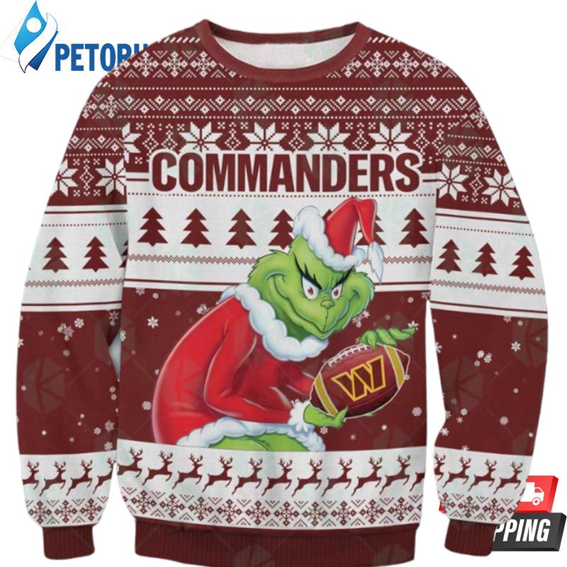 Washington Commanders Grinch Ugly Christmas Sweaters