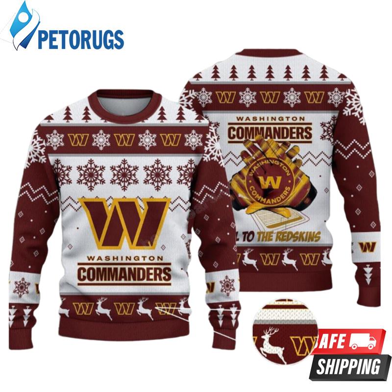 Washington Commanders Nfl Big Logo Ugly Christmas Sweaters