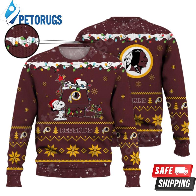 Washington Commanders RedSkins Snoopy Ugly Christmas Sweaters