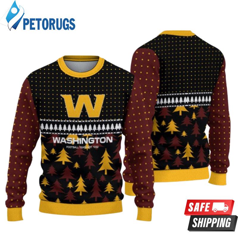 Washington Football Team Black Color Ugly Christmas Sweaters