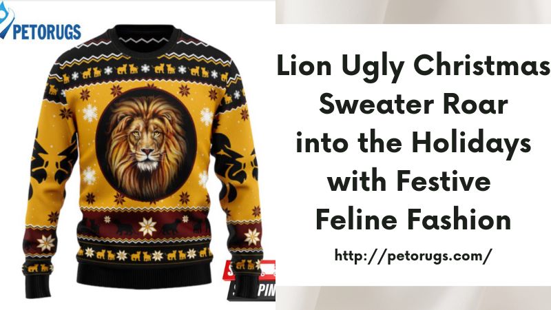 Lion on sale christmas sweater