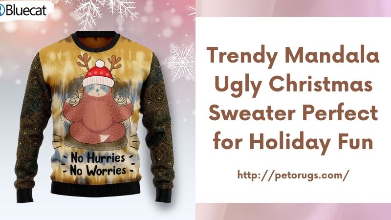 Trendy Mandala Ugly Christmas Sweater Perfect for Holiday Fun