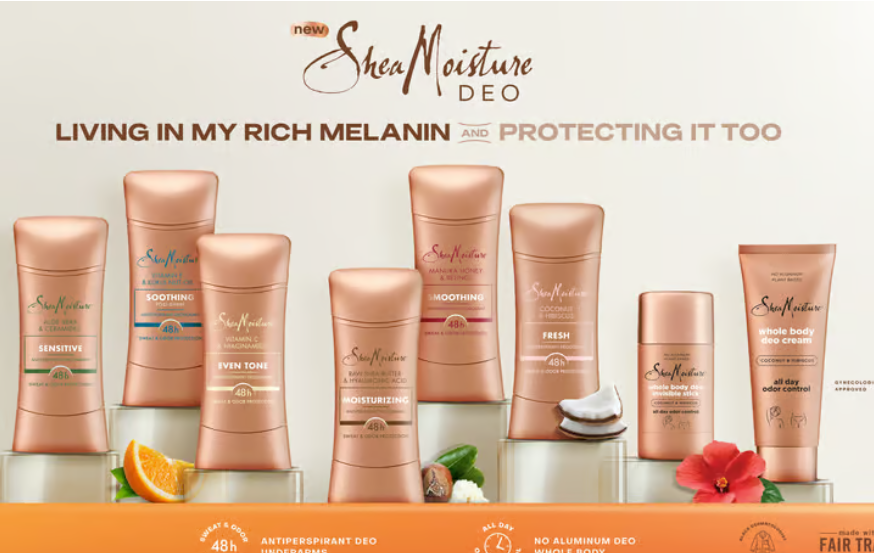 SheaMoisture Unveils Groundbreaking Deodorant Range Catered to Rich Melanin Skin