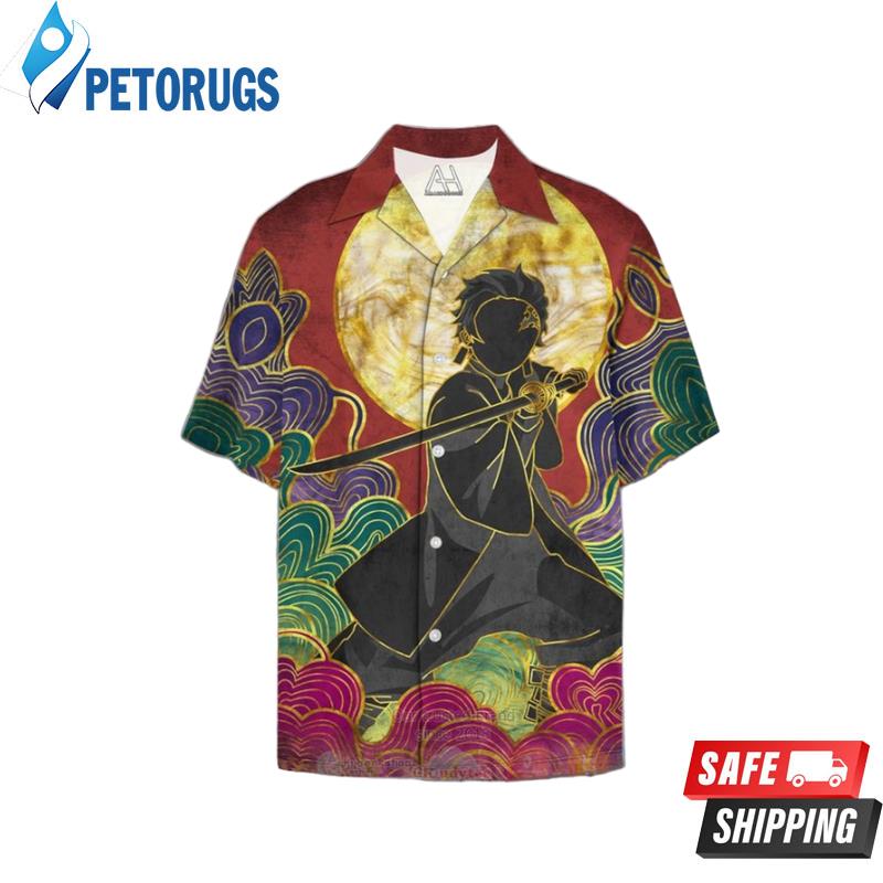 Anime demon slayer tanjiro art Hawaiian Shirt