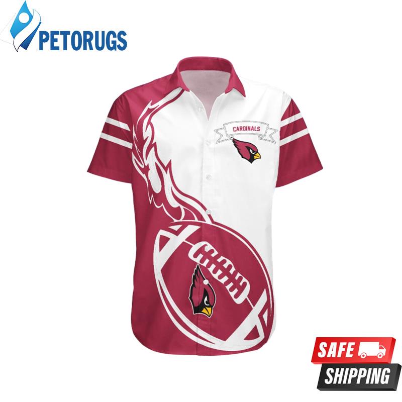 Arizona Cardinals Flame Ball  NFL Hawaiian Shirt