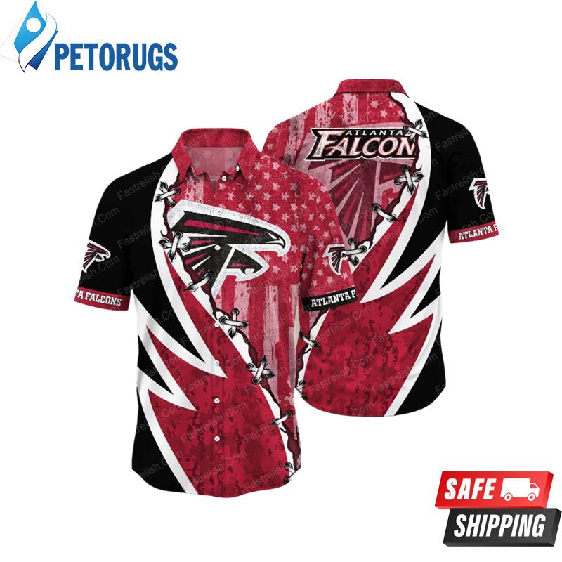 Atlanta Falcons American Flag Hawaiian Shirt