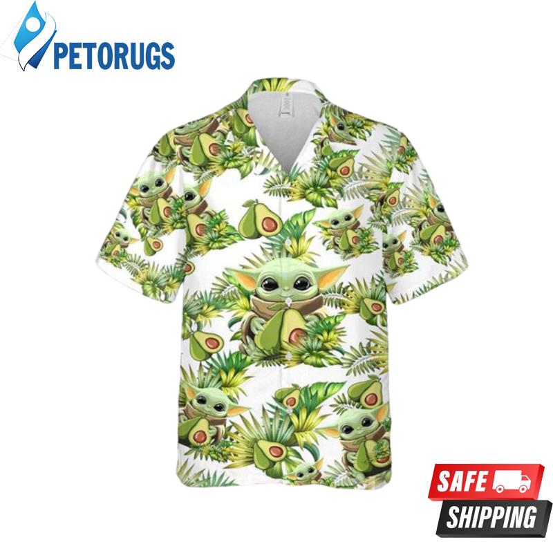 Baby Yoda Avocado Star Wars Hawaiian Shirt