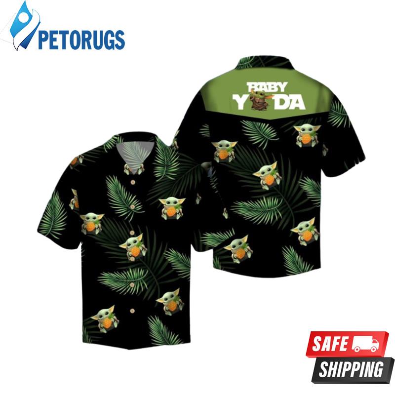 Baby Yoda Hug Pineapple Hawaiian Shirt